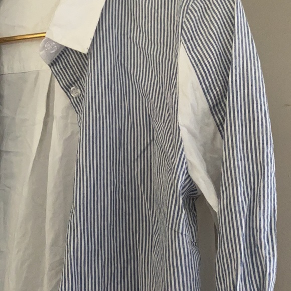 Do+be | Button Down Stripe Tunic Shirt - Picture 2 of 5